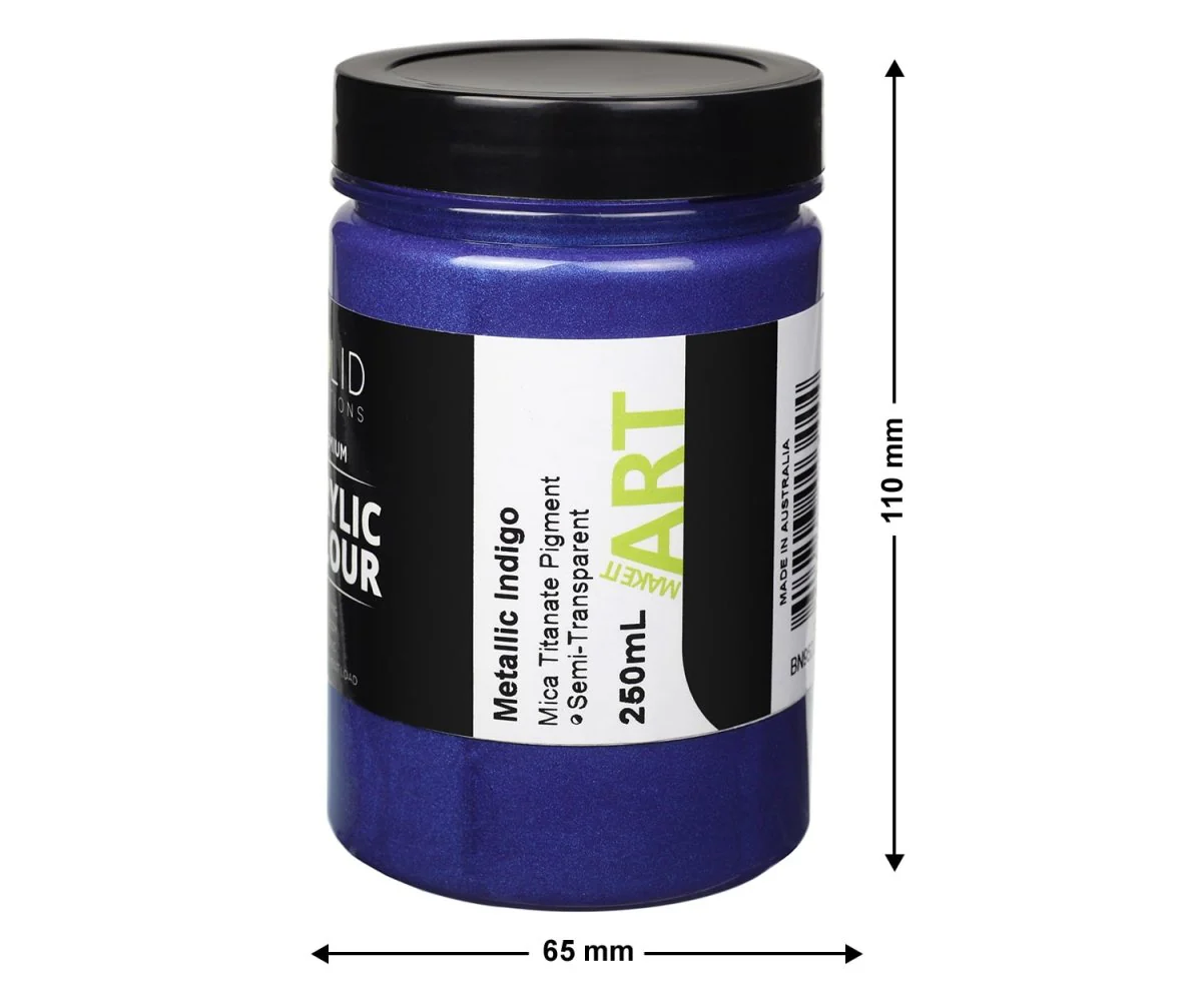 Acrylic Paint | Metallic Indigo - 250ml - Image 4