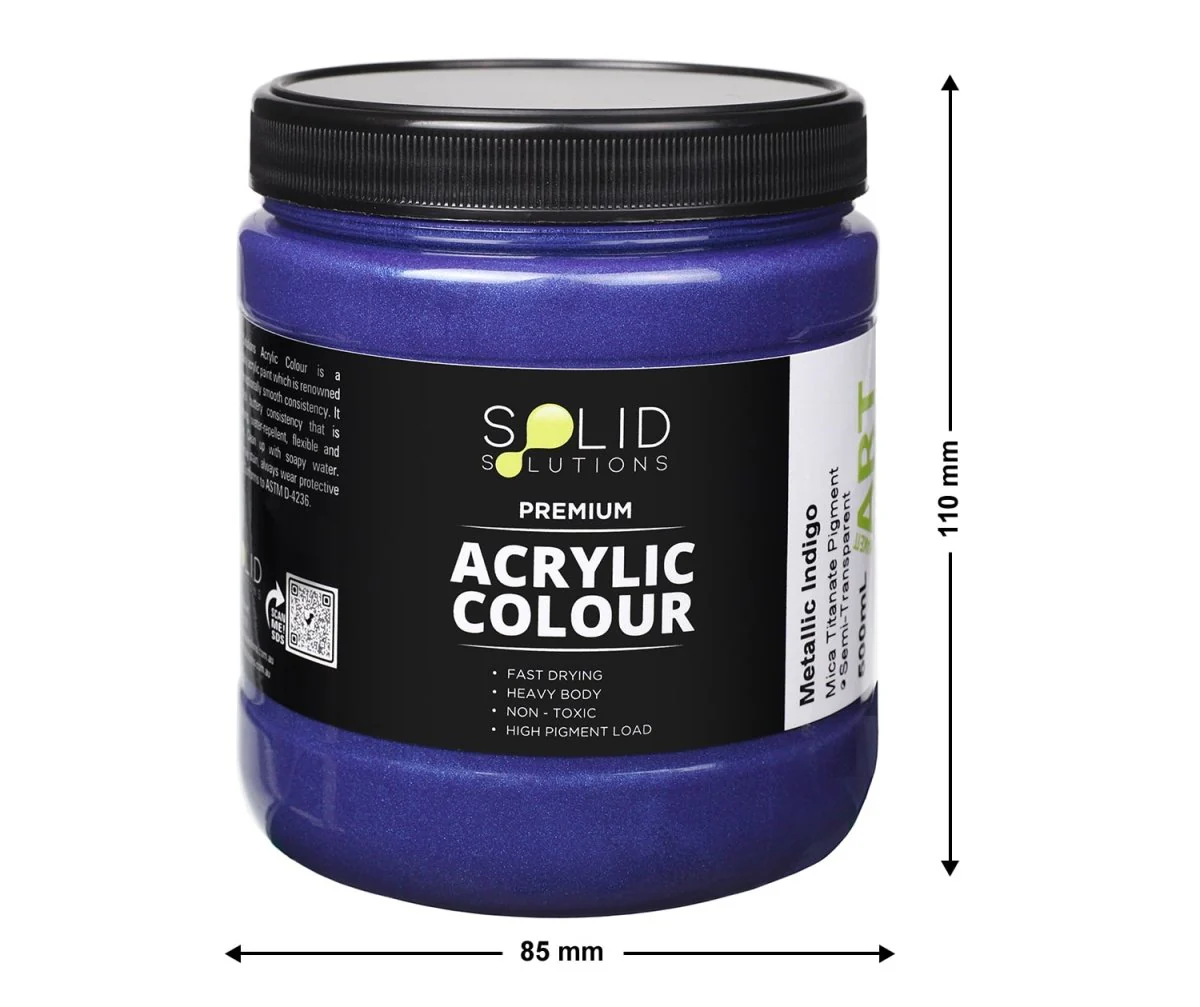 Acrylic Paint | Metallic Indigo - 500ml - Image 3