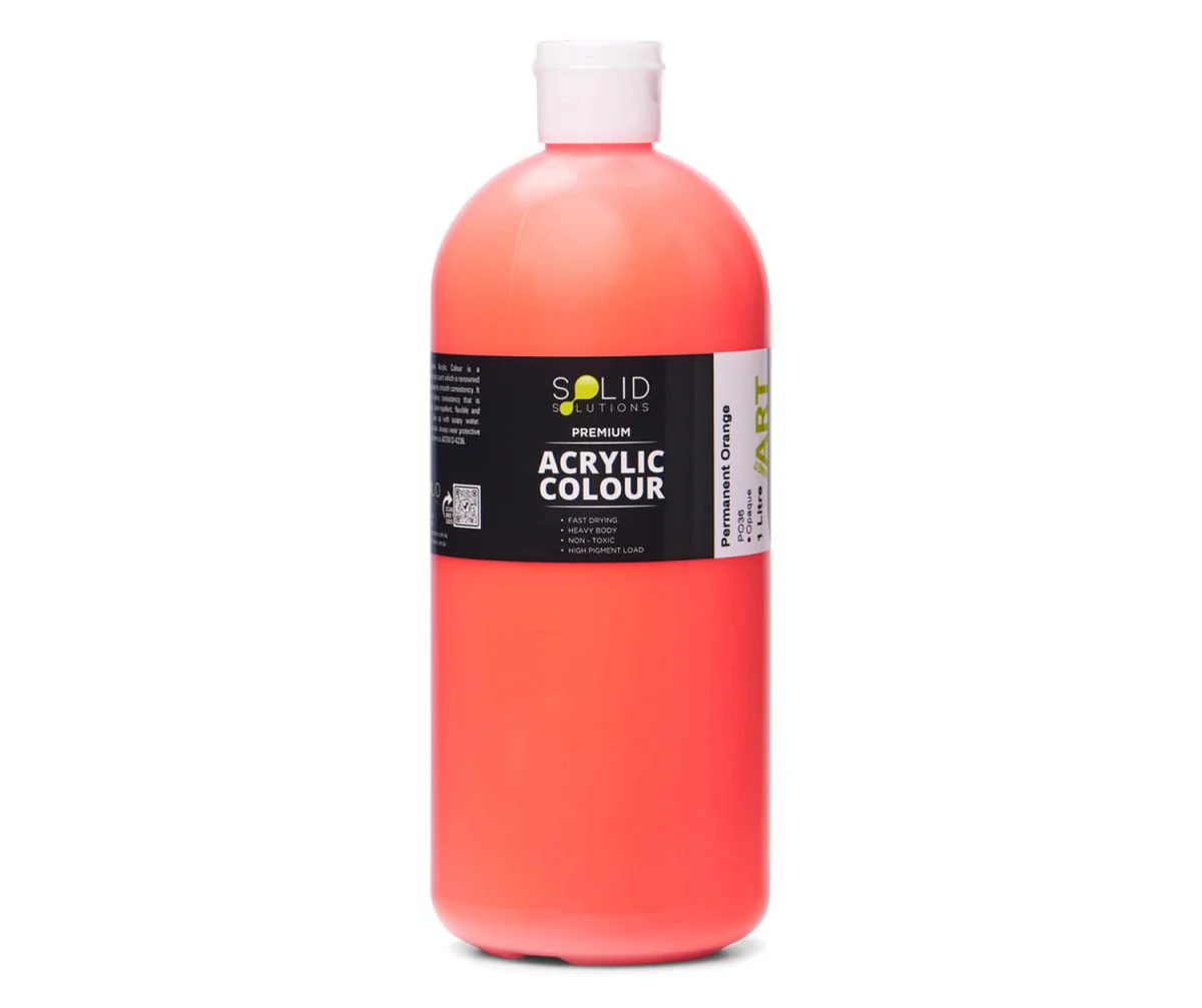 Acrylic Paint | Permanent Orange - 1 Litre