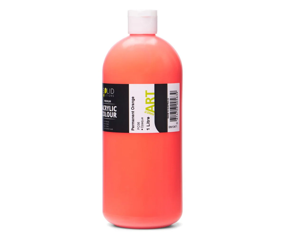 Acrylic Paint | Permanent Orange - 1 Litre - Image 3