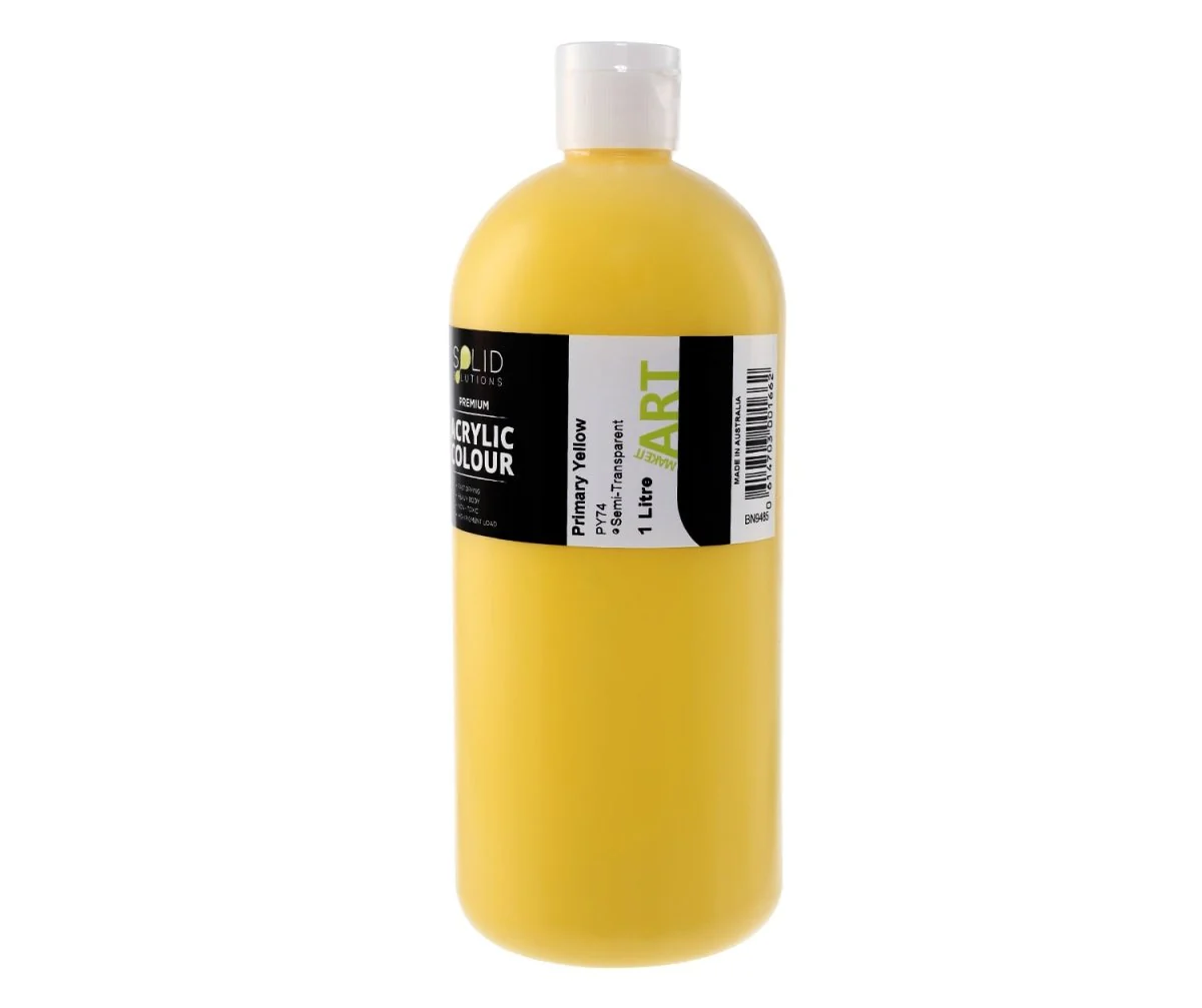 Acrylic Paint | Primary Yellow - 1 Litre - Image 3