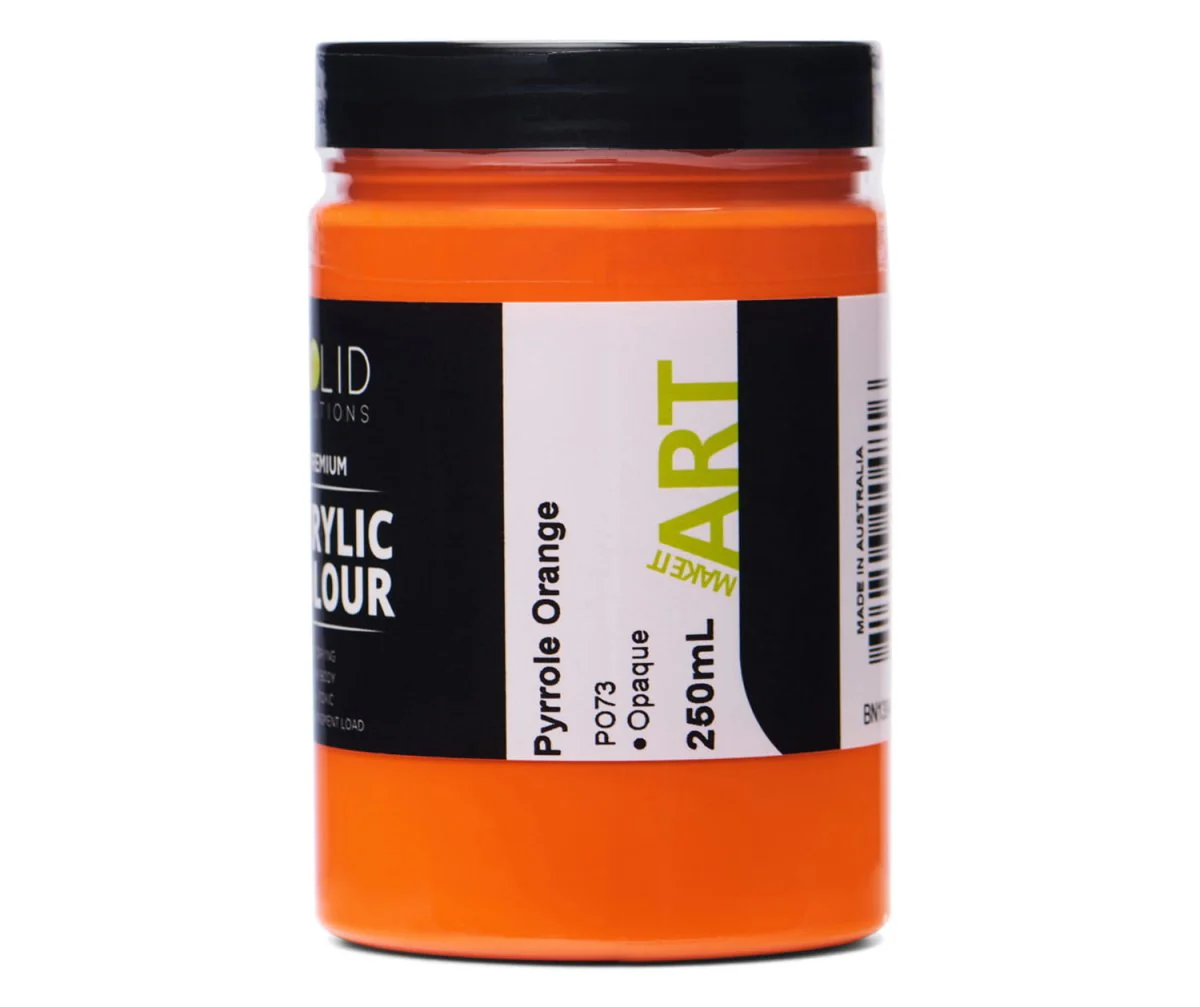 Acrylic Paint | Pyrrole Orange - 250ml - Image 2