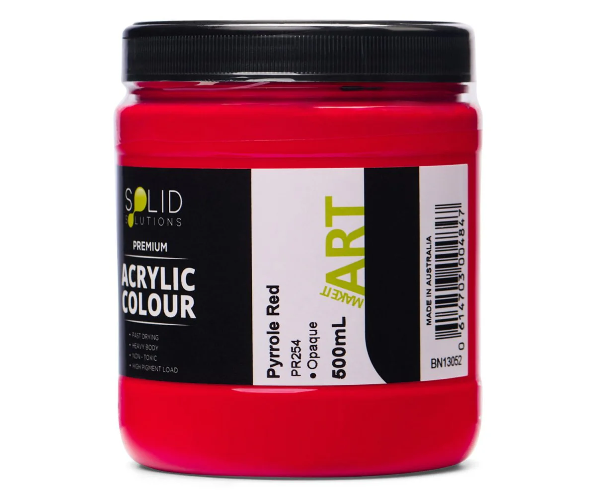 Acrylic Paint | Pyrrole Red - 500ml - Image 3