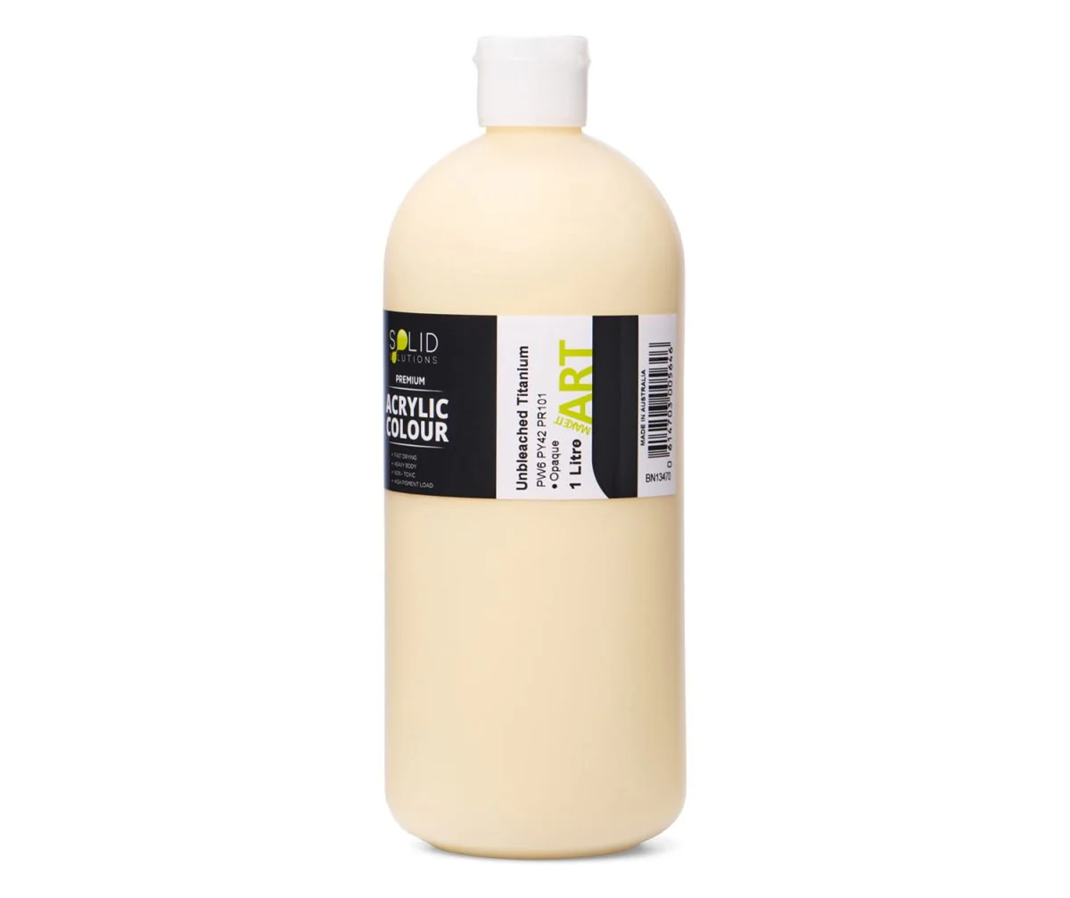 Acrylic Paint | Unbleached Titanium - 1 Litre - Image 3