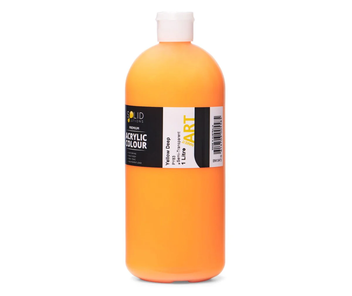 Acrylic Paint | Yellow Deep - 1 Litre - Image 3