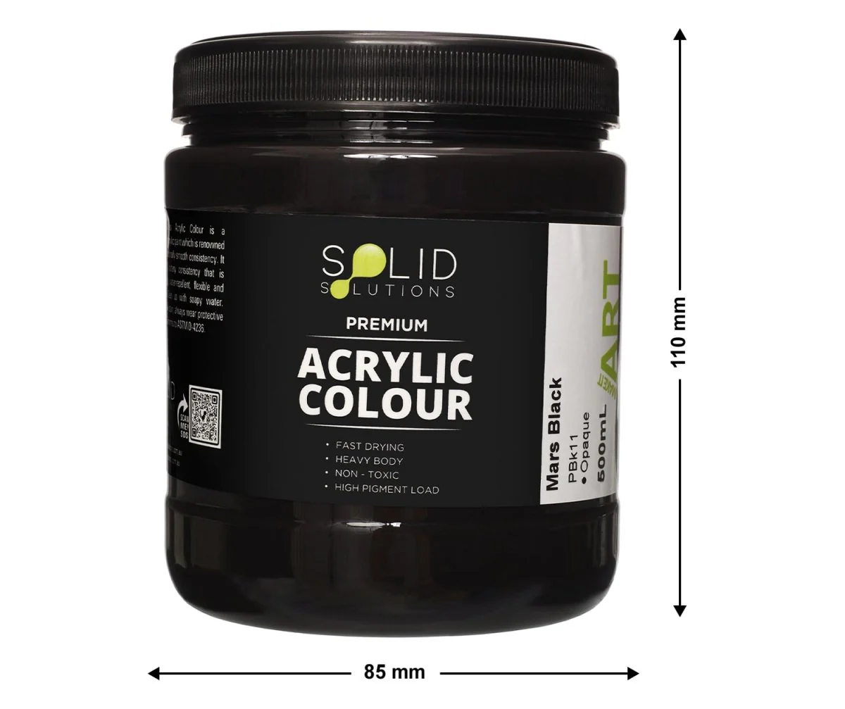 Acrylic Paint | Mars Black - 500ml - Image 3