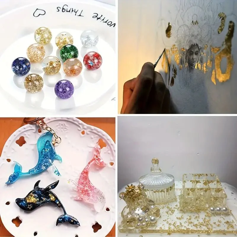 Foil Flakes for Resin - Silver 3g - Image 3