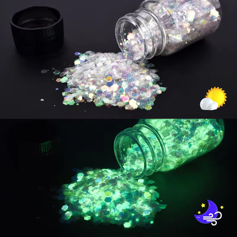 Glow In The Dark Glitter Set – 12pk - Image 4