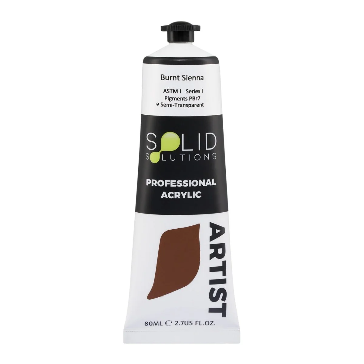 Professional Artist Acrylic Paint | Burnt Sienna S1 - 80mL