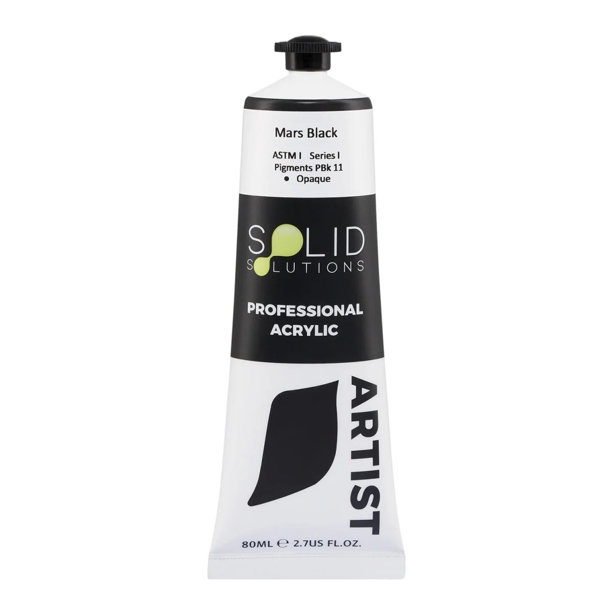Professional Artist Acrylic Paint | Mars Black S1 - 80mL
