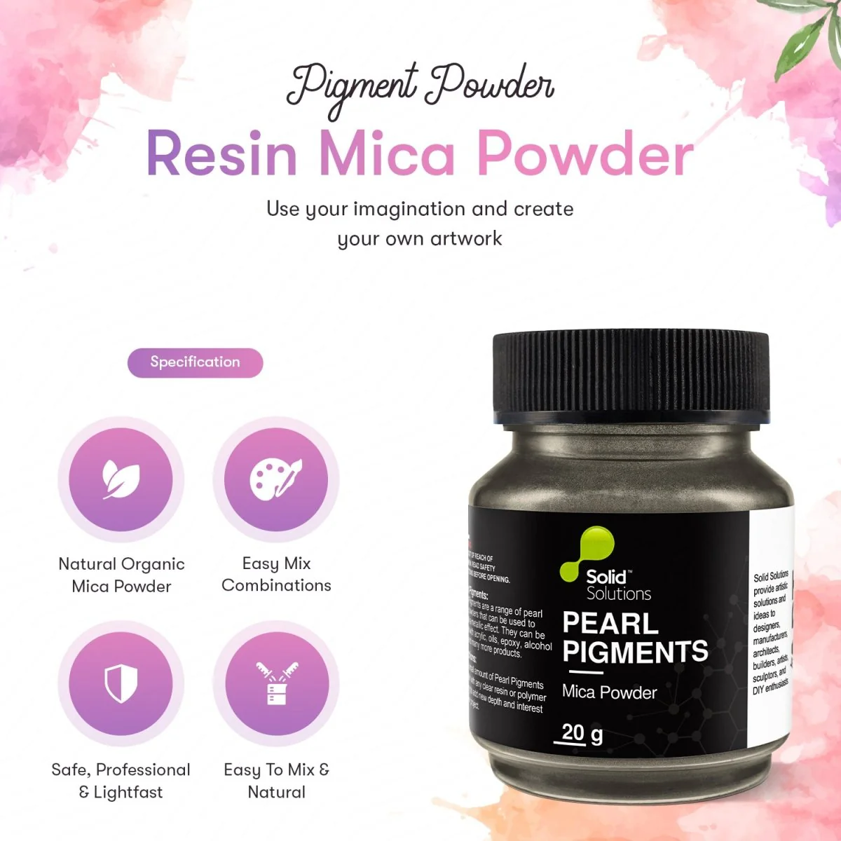 Mica Powder | Metallic Silver - Image 4