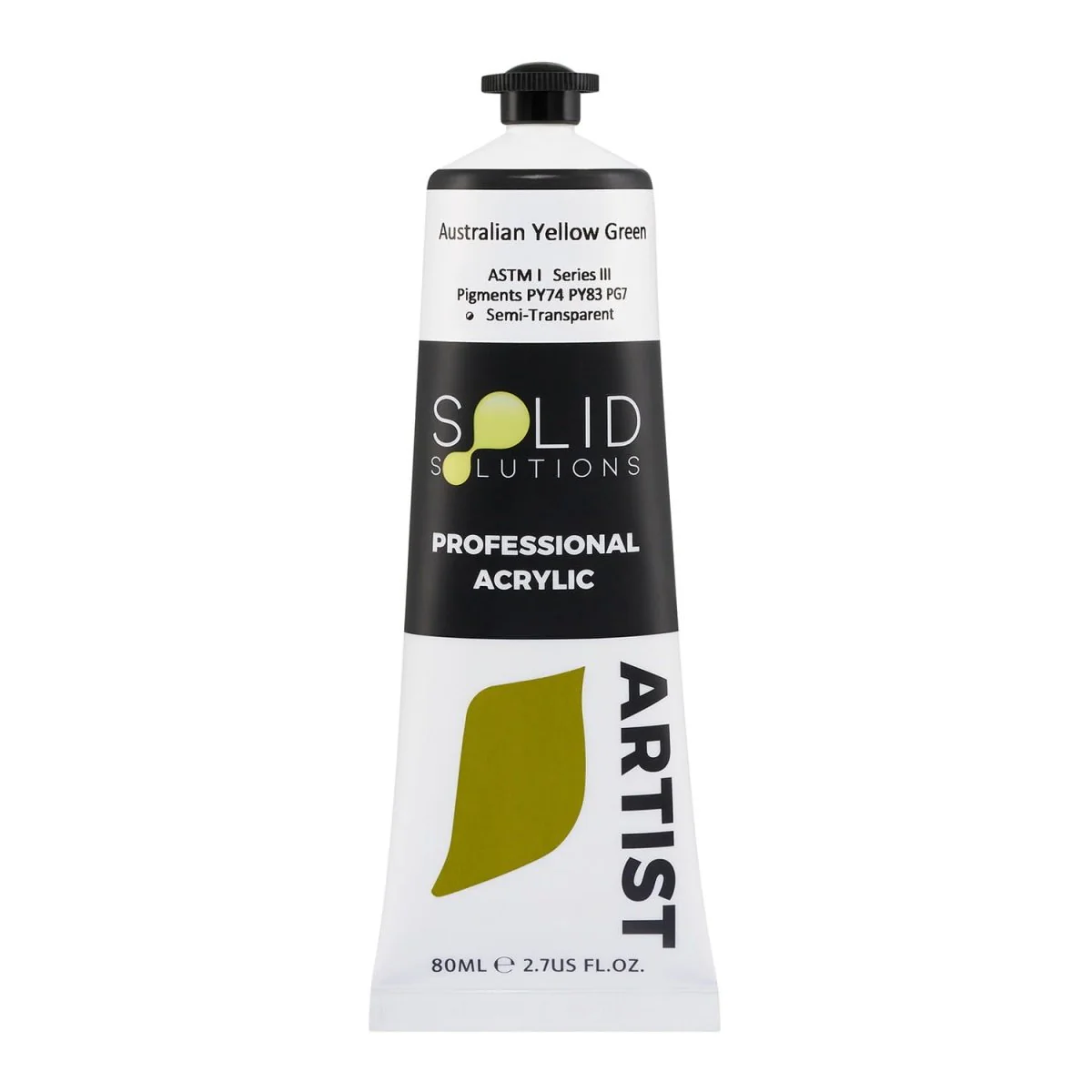 Professional Artist Acrylic Paint | Australian Yellow Green S3 - 80mL