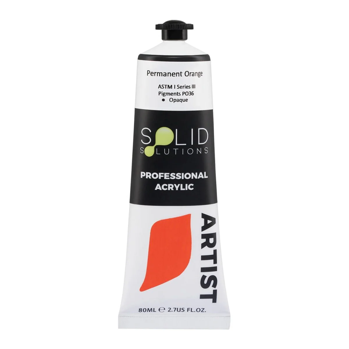 Professional Artist Acrylic Paint | Permanent Orange S3 - 80mL