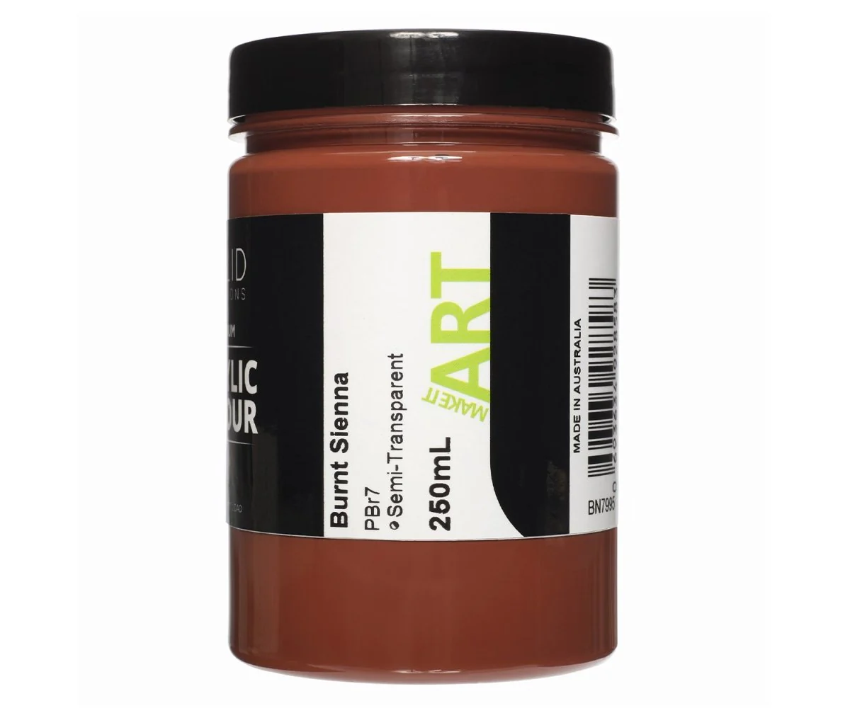 Acrylic Paint | Burnt Sienna - 250ml - Image 3
