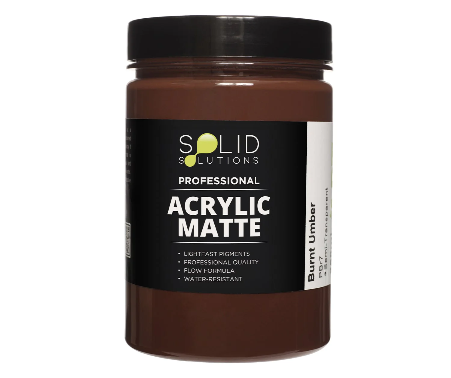 Professional Matte Acrylic Paint | Burnt Umber - 250ml S1