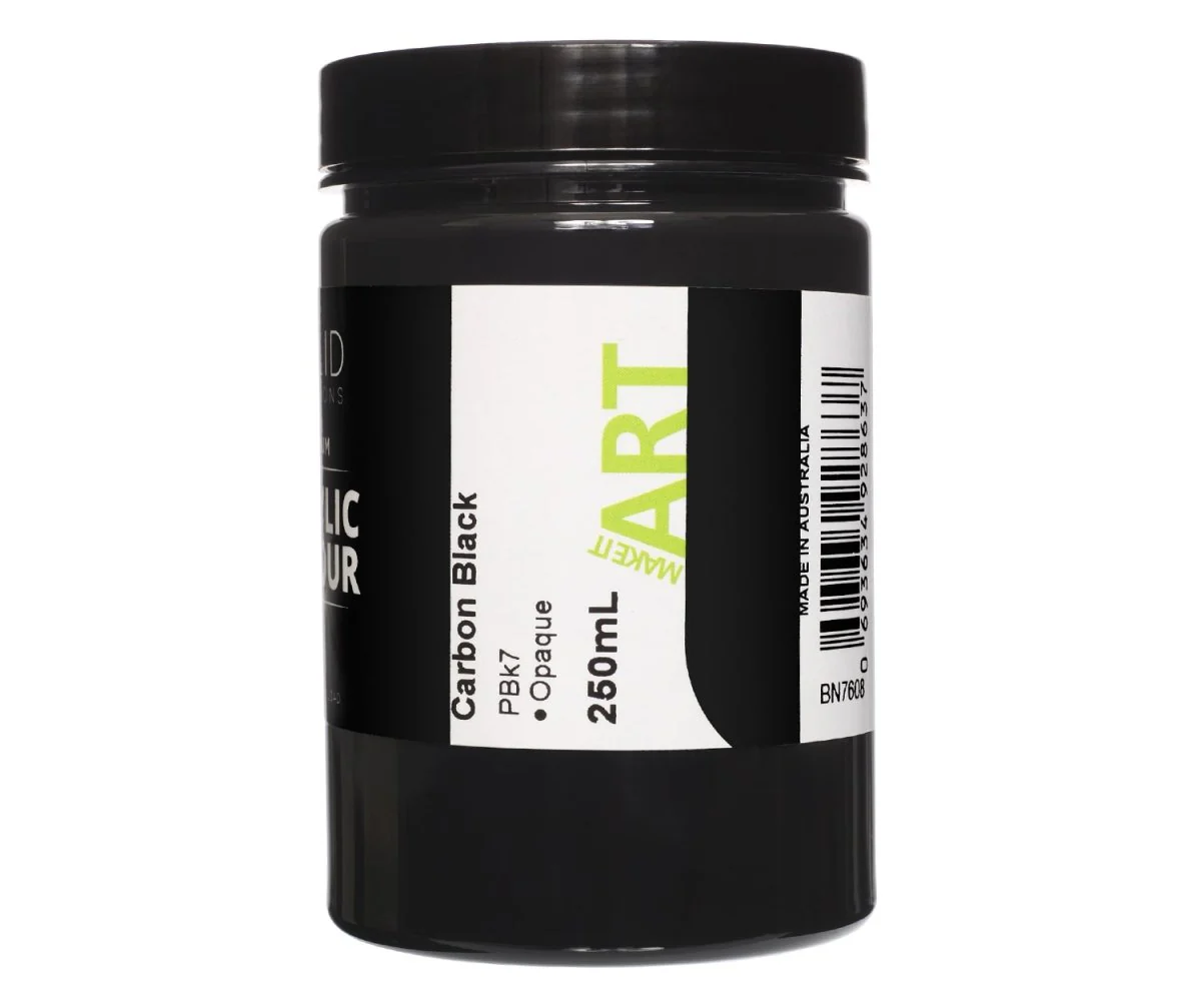 Acrylic Paint | Carbon Black - 250ml - Image 3