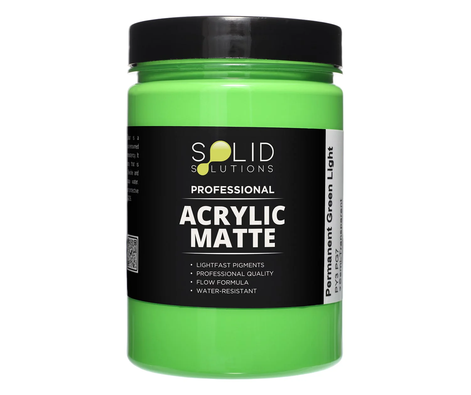 Professional Matte Acrylic Paint | Permanent Green Light - 250ml S1