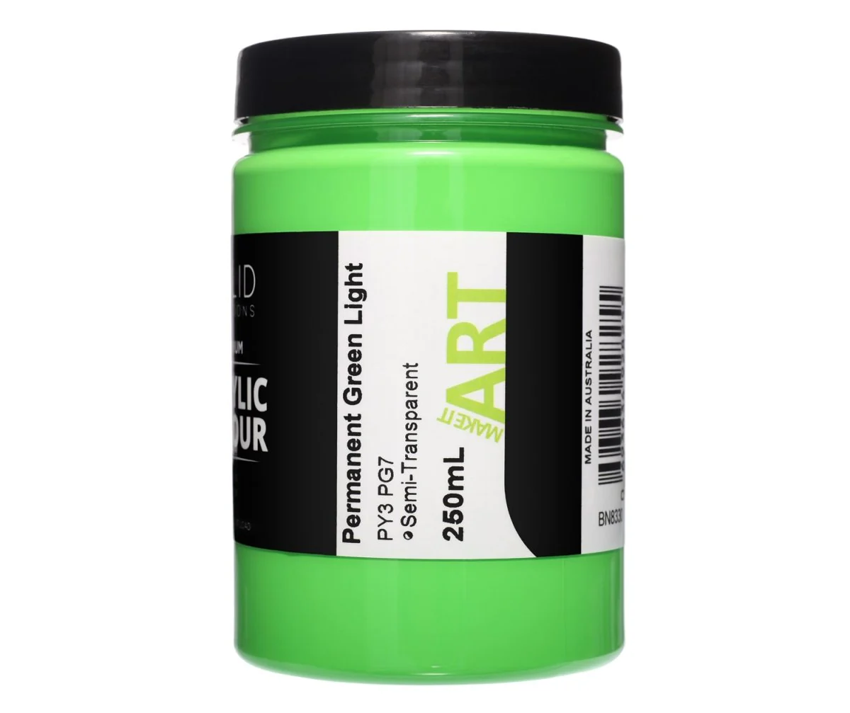 Acrylic Paint | Permanent Green Light - 250ml - Image 3