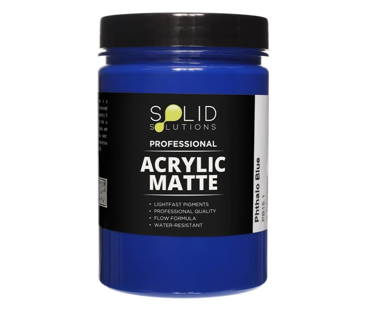 Professional Matte Acrylic Paint | Phthalo Blue - 250ml S1