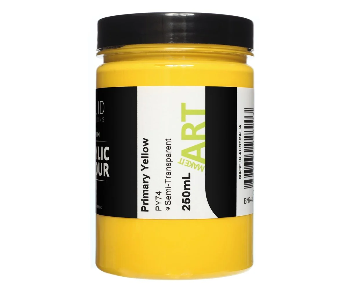 Acrylic Paint | Primary Yellow - 250ml - Image 3