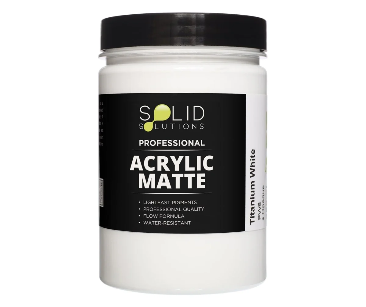 Professional Matte Acrylic Paint | Titanium White - 250ml S1