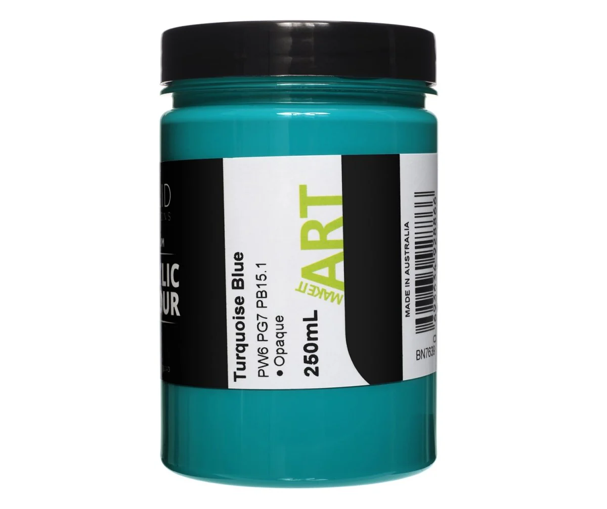 Acrylic Paint | Turquoise Blue - 250ml - Image 3