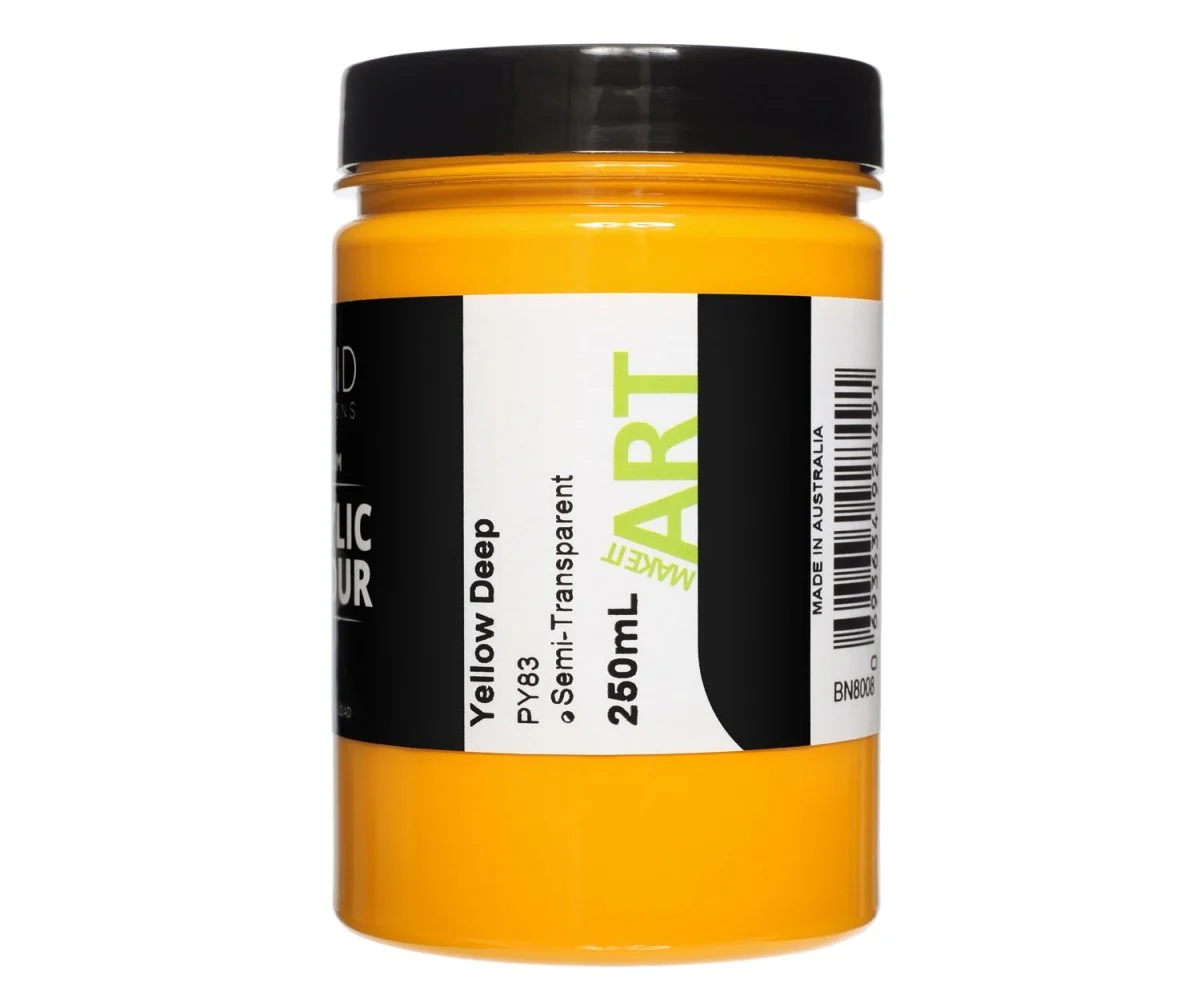 Acrylic Paint | Yellow Deep - 250ml - Image 3