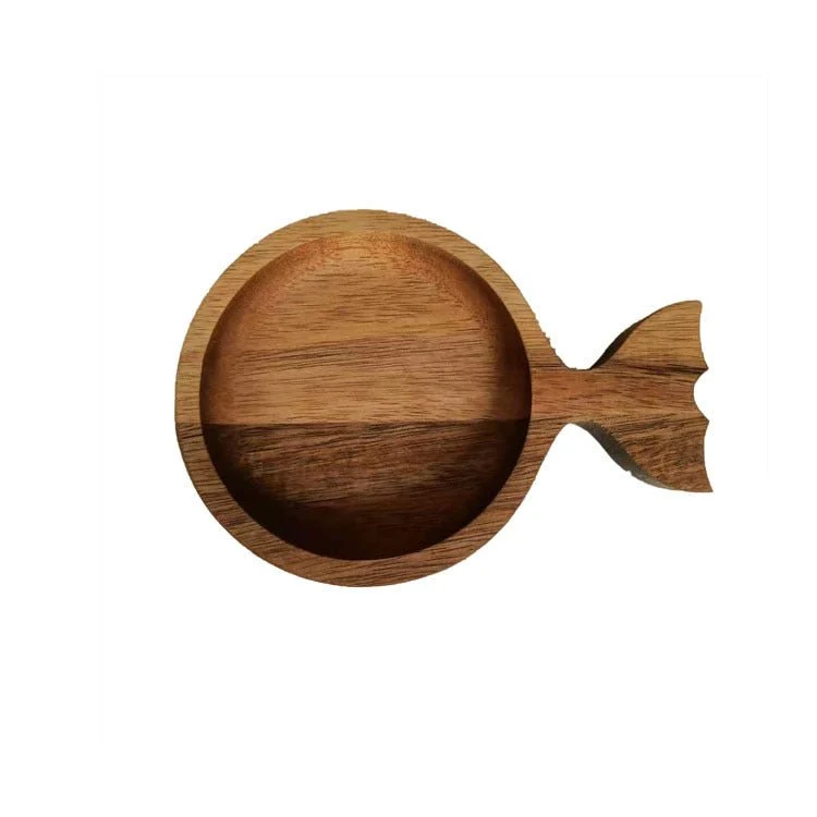 Resin Art - 1 x Acacia Wood Fish Tail Coaster Plate - Image 2