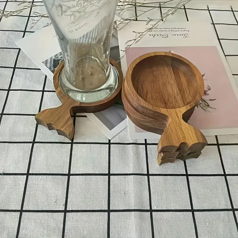 Resin Art - 1 x Acacia Wood Fish Tail Coaster Plate - Image 3