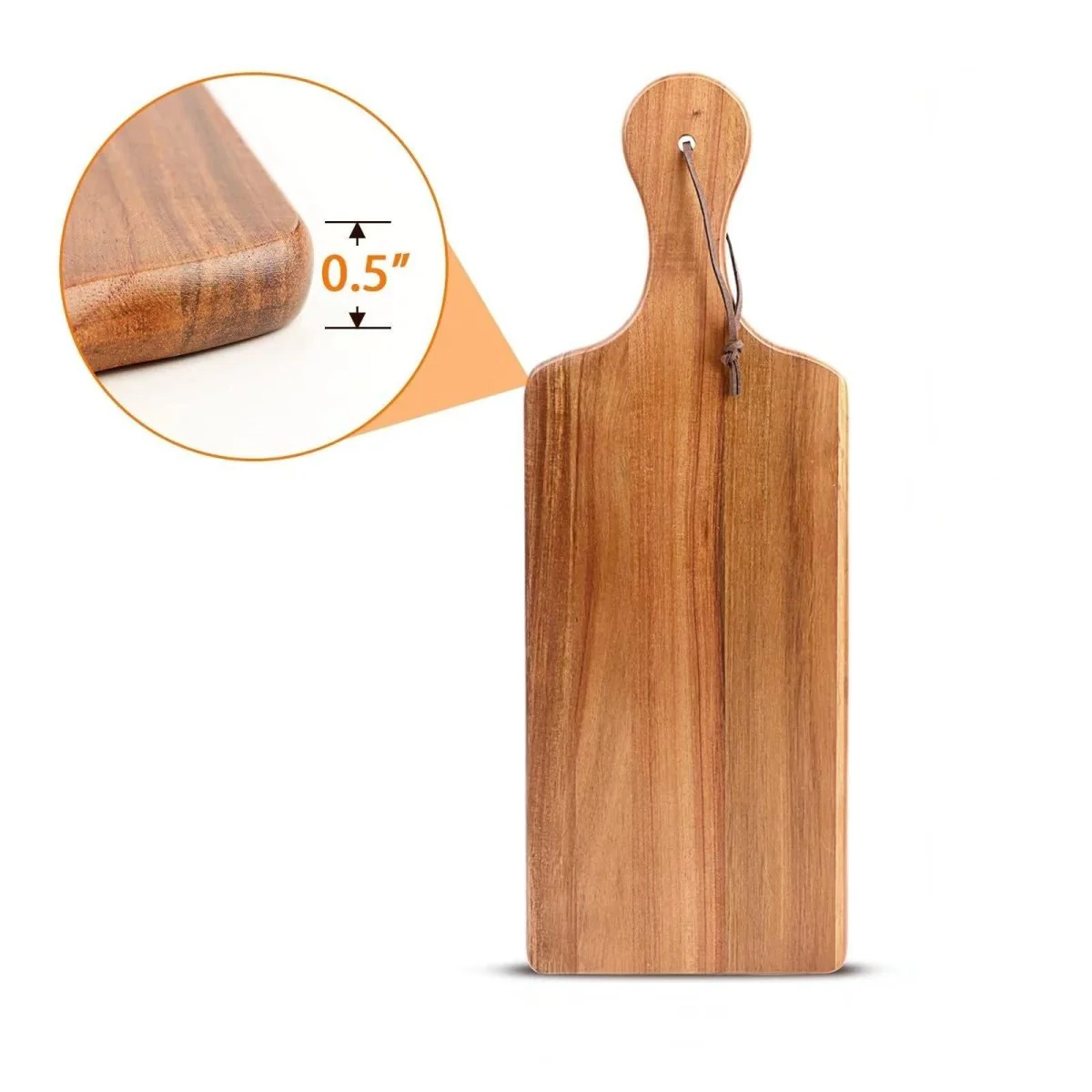 Resin Art - 1 x Acacia Wood with Handle Chopping Board 43cm - Image 3