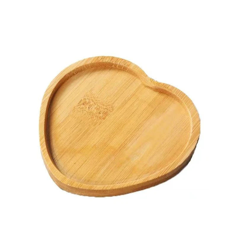 Resin Art - 1 x Heart Shaped Bamboo Coaster 10cm - Image 2
