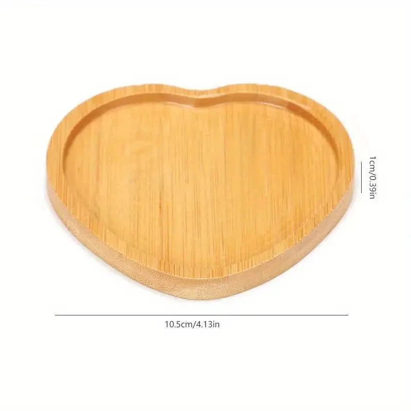 Resin Art - 1 x Heart Shaped Bamboo Coaster 10cm - Image 3