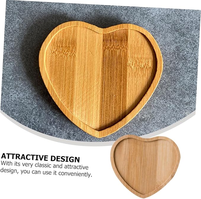 Resin Art - 1 x Heart Shaped Bamboo Coaster 10cm - Image 4