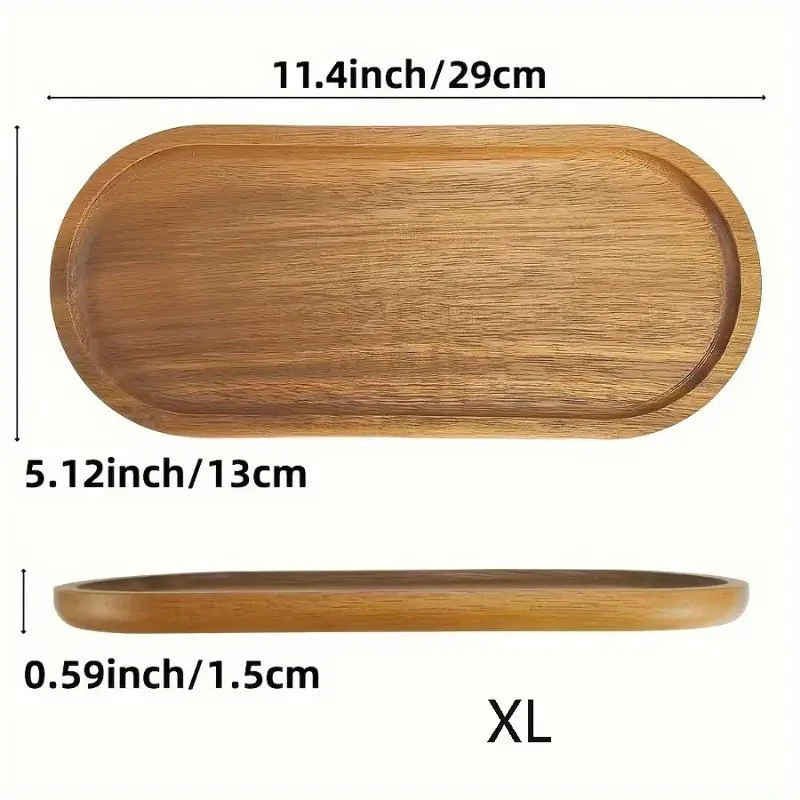 Resin Art - Wooden Acacia Large Tray Coaster with Groove 29cm x 10.5cm x 1 - Image 3