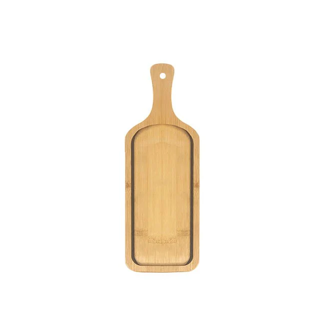 Resin Art - Wooden Bamboo Cross Border Tray with Handle 33cm x 11cm x 1.2cm x 1 - Image 5