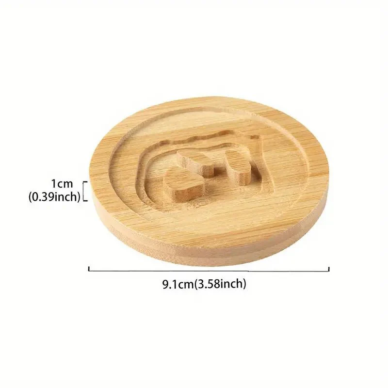 Resin Art - Wooden Bamboo Round Coaster with River Design 9.1cm x 9.1cm x 1 - Image 4