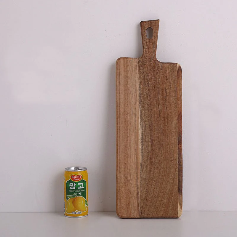 Resin Art - Wooden Large Acacia Chopping Board Tray with Handle 43cm x 14.5cm x 1.5cm x 1