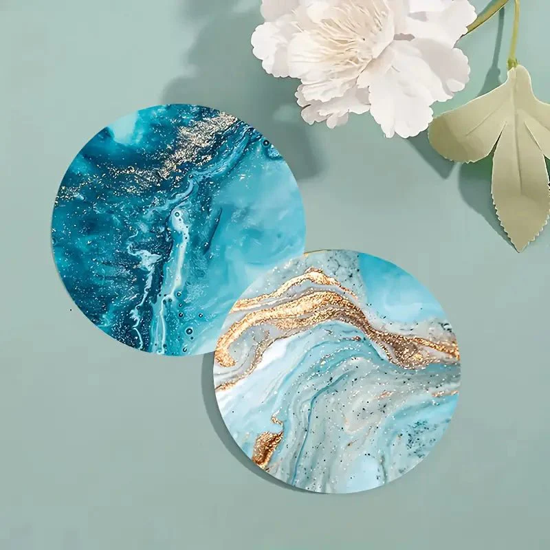 Resin Art - 4 x Wooden Paulownia Coaster Set