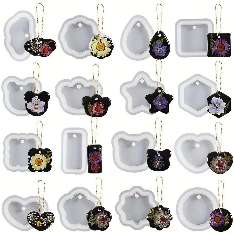 Silicone Mould - 1 x 16pc Assorted Keyring Mould 5cm x 5cm