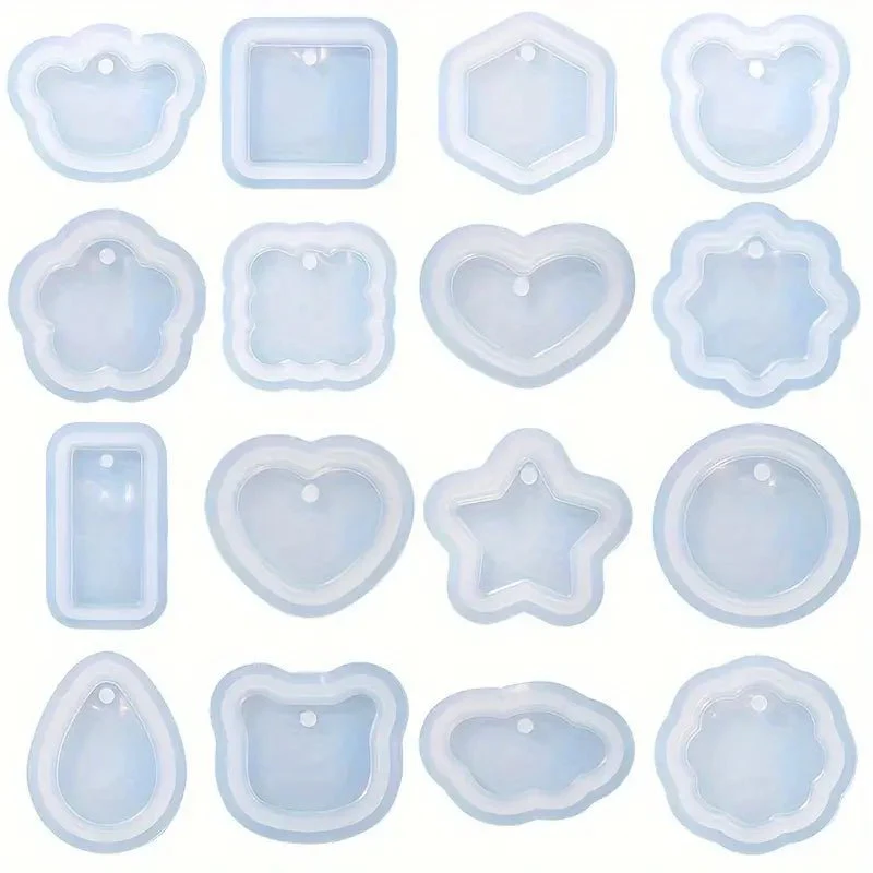 Silicone Mould - 1 x 16pc Assorted Keyring Mould 5cm x 5cm - Image 4