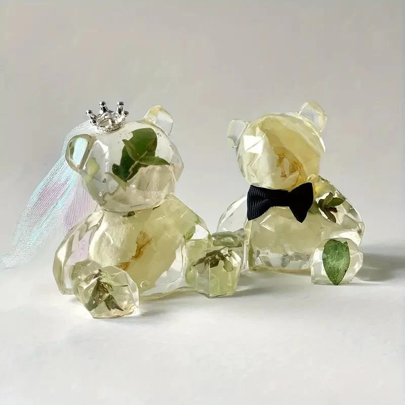 Silicone Mould - 1 x 3D Sitting Geometric Sitting Bear Mould 6.7cm x 6.5cm - Image 3