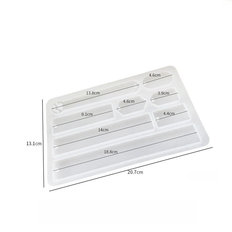 Silicone Mould - 1 x 8pc Various Bookmark Mould - Image 4