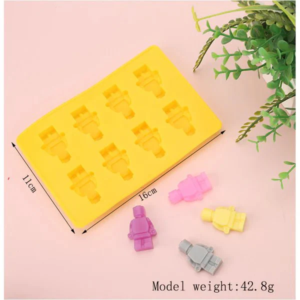 Silicone Mould - 1 x 8 Block Men Mould 16cm x 11cm - Image 3