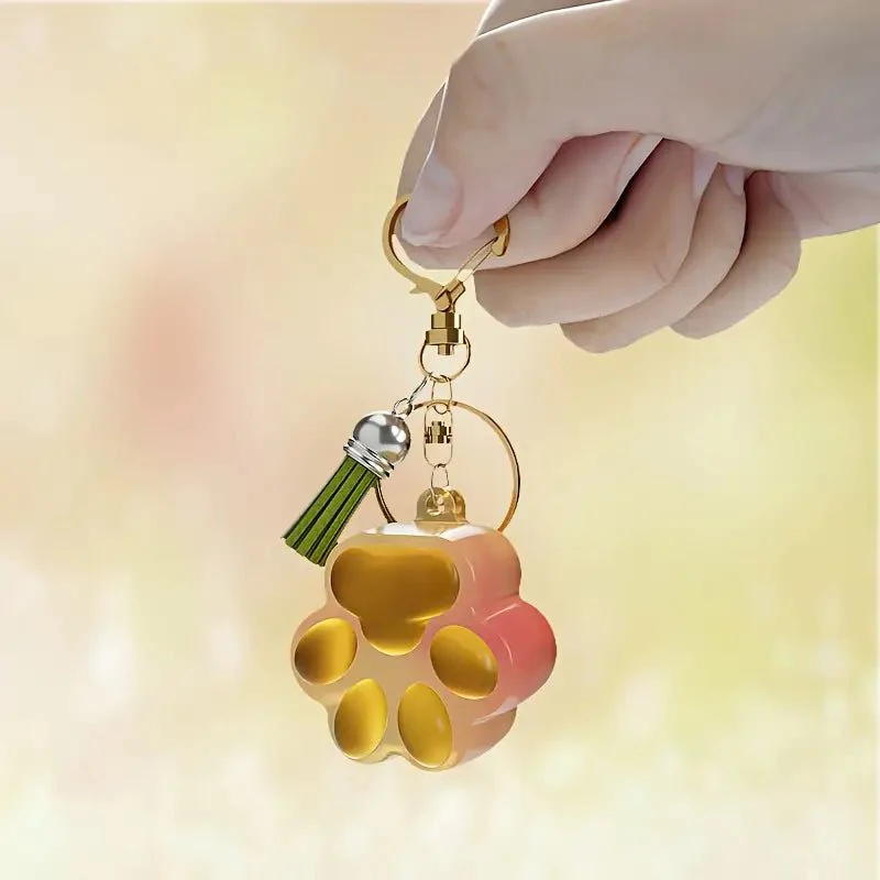Silicone Mould - 1 x Cat Paw Print Keyring Tag Mould 3cm x 2.7cm - Image 2
