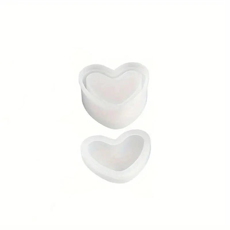 Silicone Mould - 1 x Heart Storage Jewellery Trinket Jar 8cm x 3.7cm - Image 3