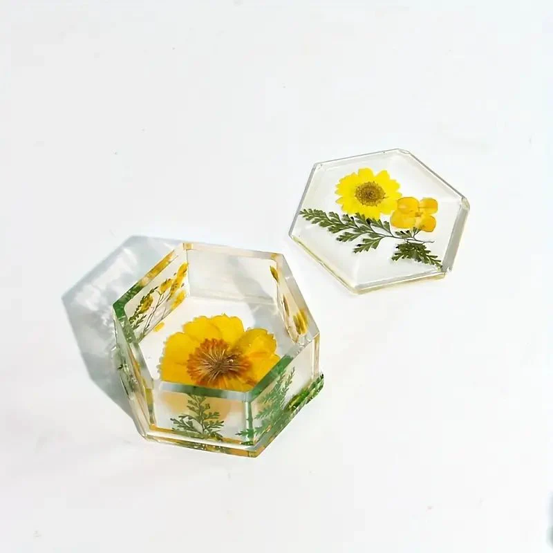 Silicone Mould - 1 x Hexagon Storage Jewellery Trinket Jar 9cm x 8cm x 3.7cm - Image 3