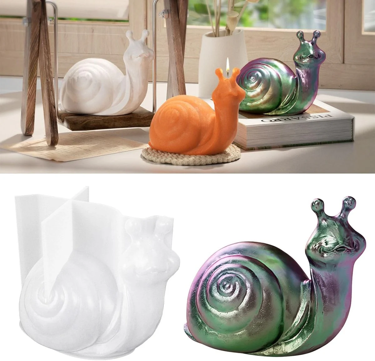 Silicone Mould - 1 x Large 3D Snail Mould