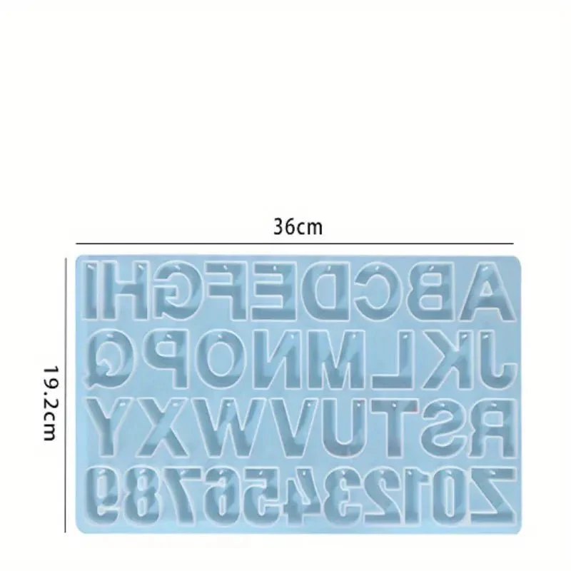 Silicone Mould - 1 x Large Alphabet & Number with Hole (Reversed) Mould 36cm x 19.2cm x 0.9cm - Image 3