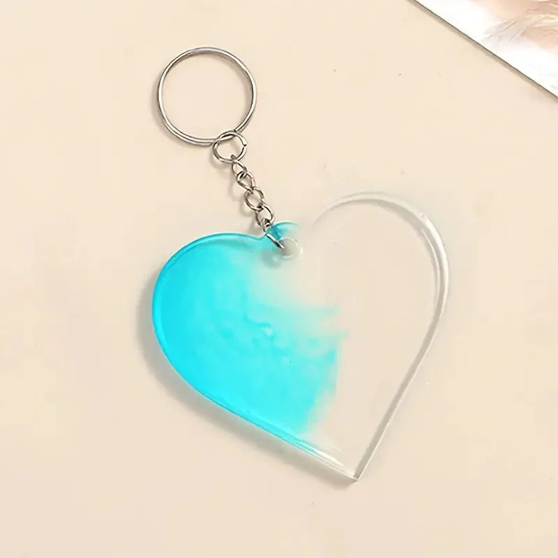 Silicone Mould - 1 x Large Heart Keyring Tag 8cm x 8cm x 0.8cm - Image 2