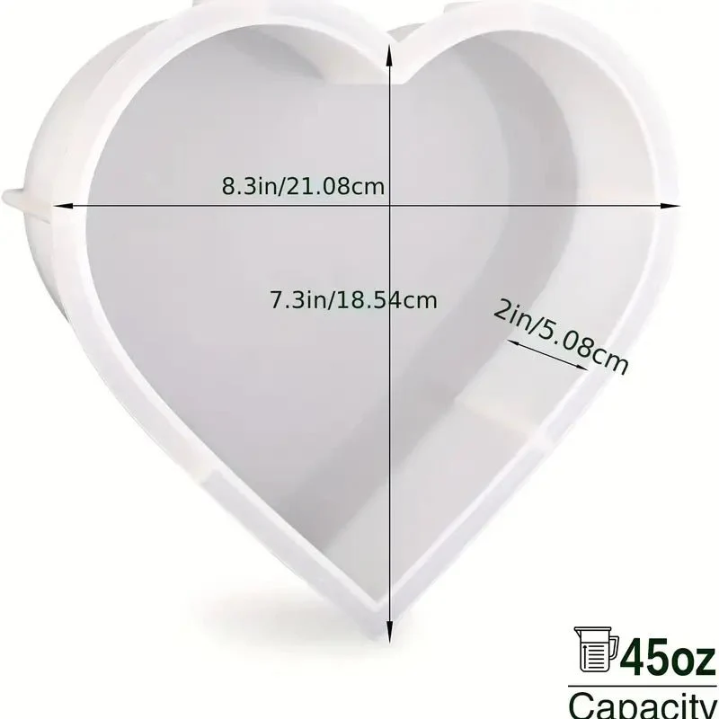 Silicone Mould - 1 x Large Heart Shape Mould 18cm x 21.5cm x 5cm - Image 3